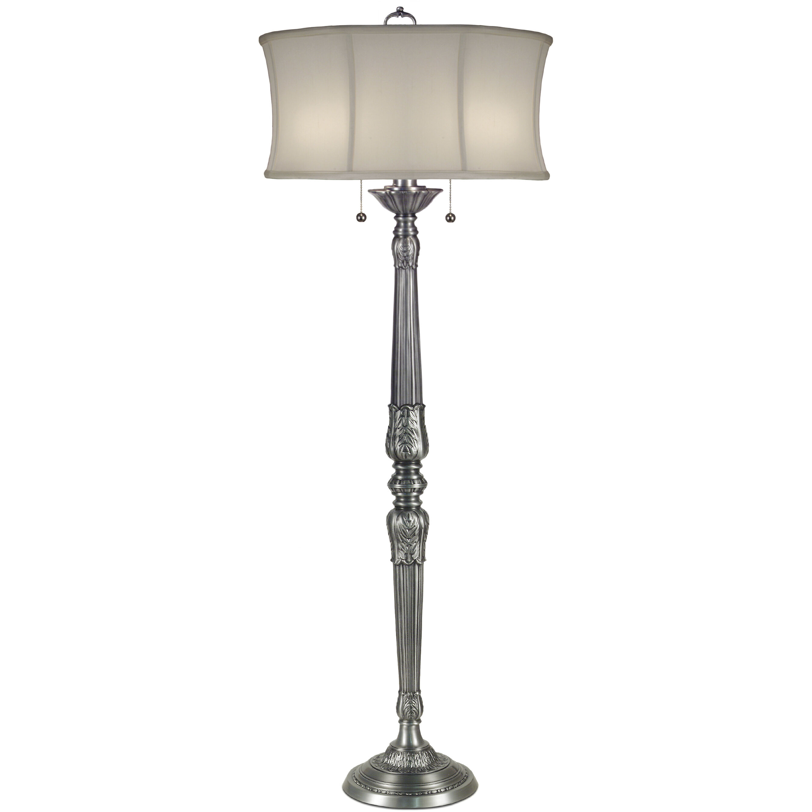 Ellie 62 inch 100 watt Pewter Floor Lamp Portable Light